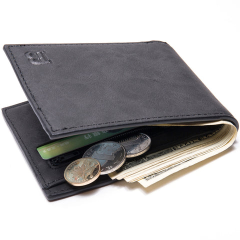 Fashion Men Wallets Mens Wallet with Coin Bag Zipper Small Money Purses New Design Dollar Slim Purse Money Clip Wallet