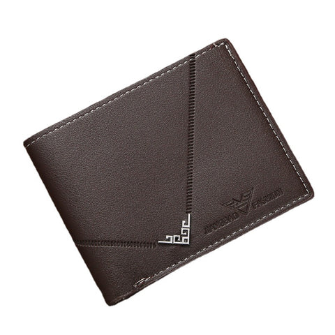Men's Simplicity Fashion Multi-card-slot Lychee Pattern Short Wallet
