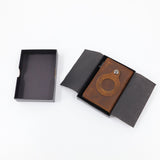 Minimalist Wallets For Men, Premium Genuine Leather Credit Card Holder For AirTag With Slim Wallet RFID Technology